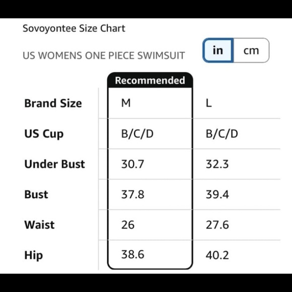 Sovoyontee Women's Sexy One Piece Swimsuit Cheeky NWOT size M - Picture 4 of 9